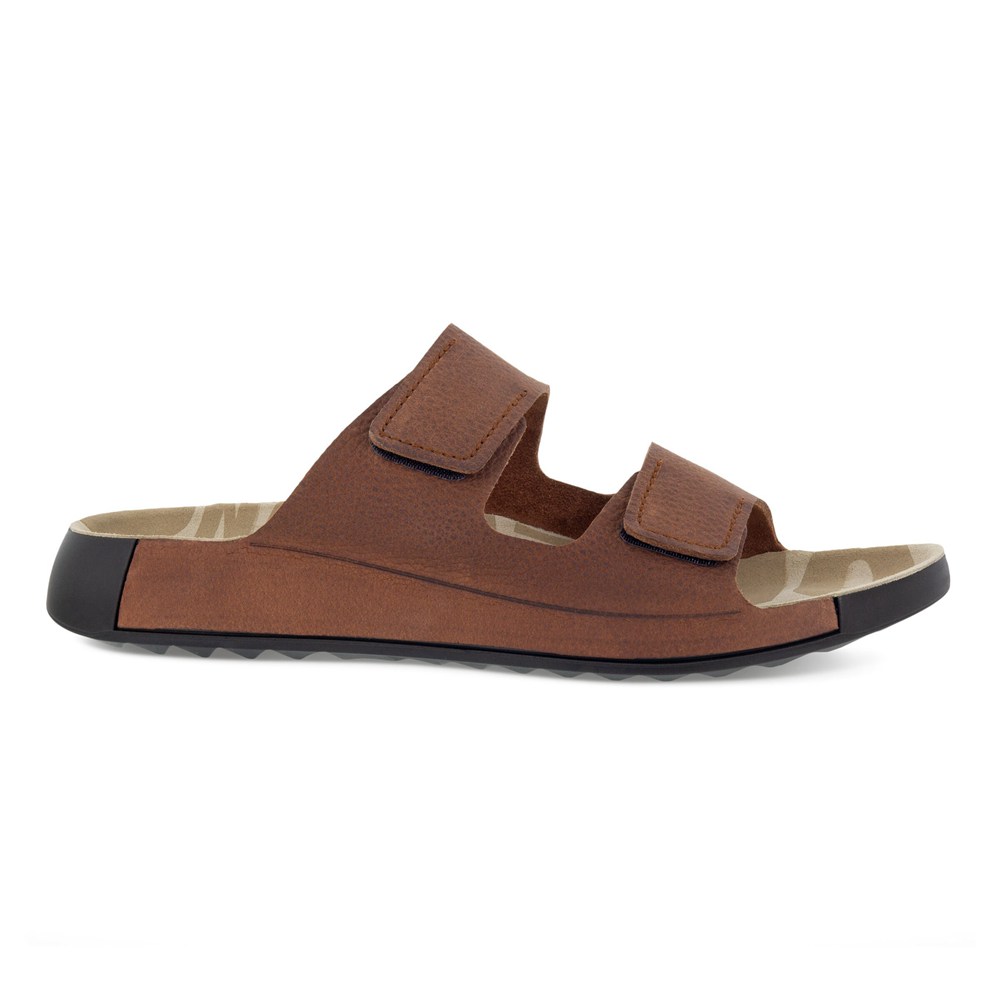 ECCO Mens Sandals Brown - 2Nd Cozmo Flat - AIV-596704